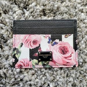Dolce & Gabbana Rose Print Card Case
